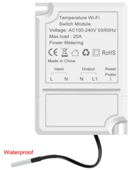 Temperature Wi-FiSwitch Module with powering metering